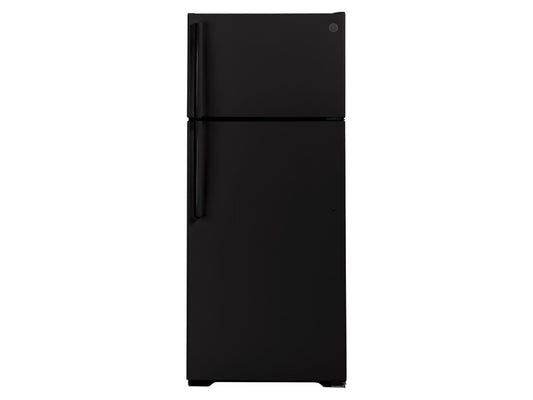 GE 17.5 Cubic Foot Top Mount Refrigerator - Black