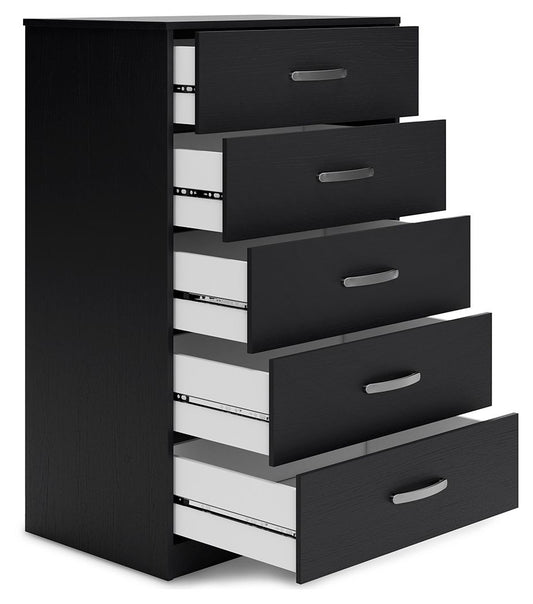 Finch - Five Drawer Chest - 46" Height - Black