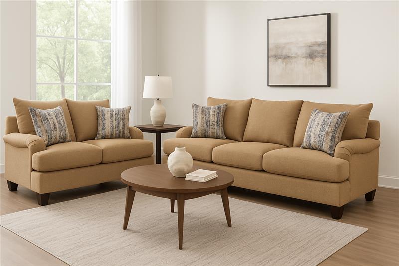 Aspen Hazelnut Sofa & Loveseat Set