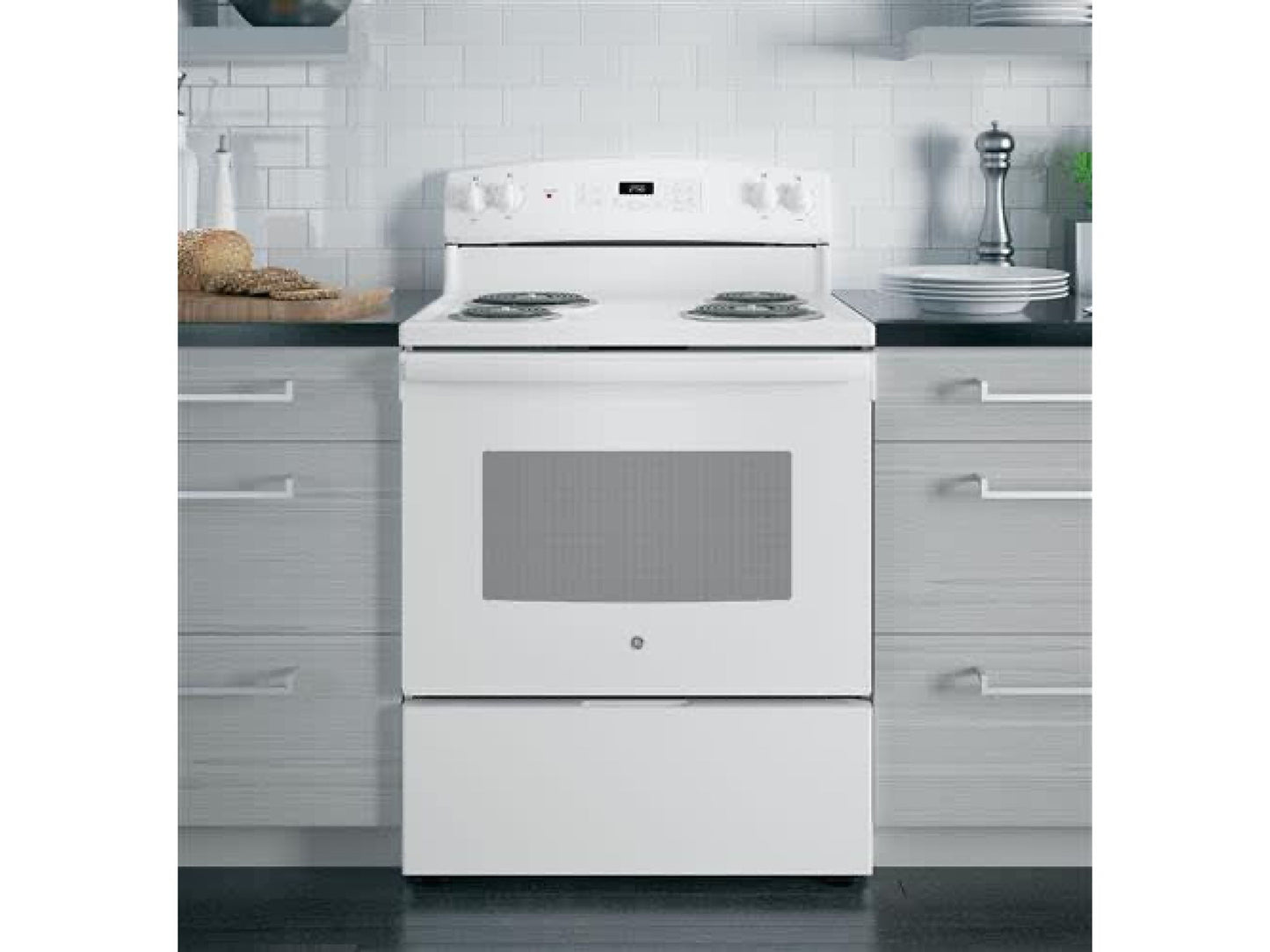 GE 30" Freestanding Electric Range With 4 Coil Elements - White