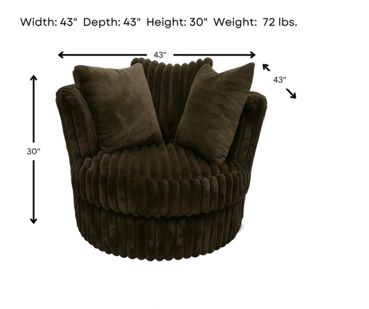 Bliss Brown Barrel Chair