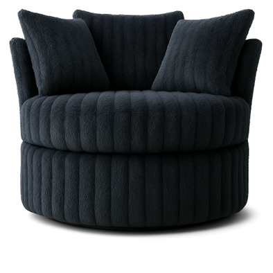 Bliss Gunmetal Barrel Chair