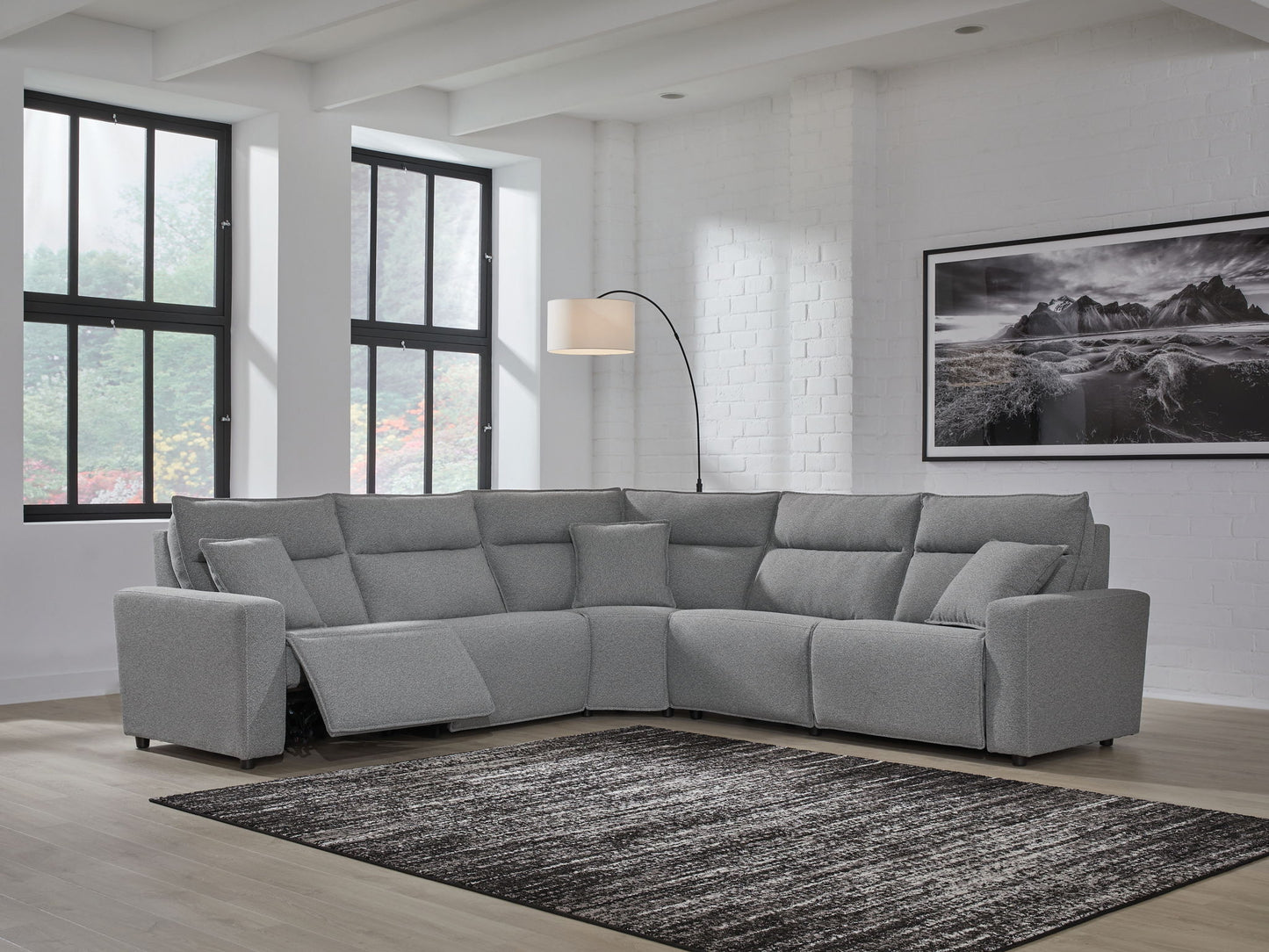ModMax II - Salt And Pepper - Reclining Sectional