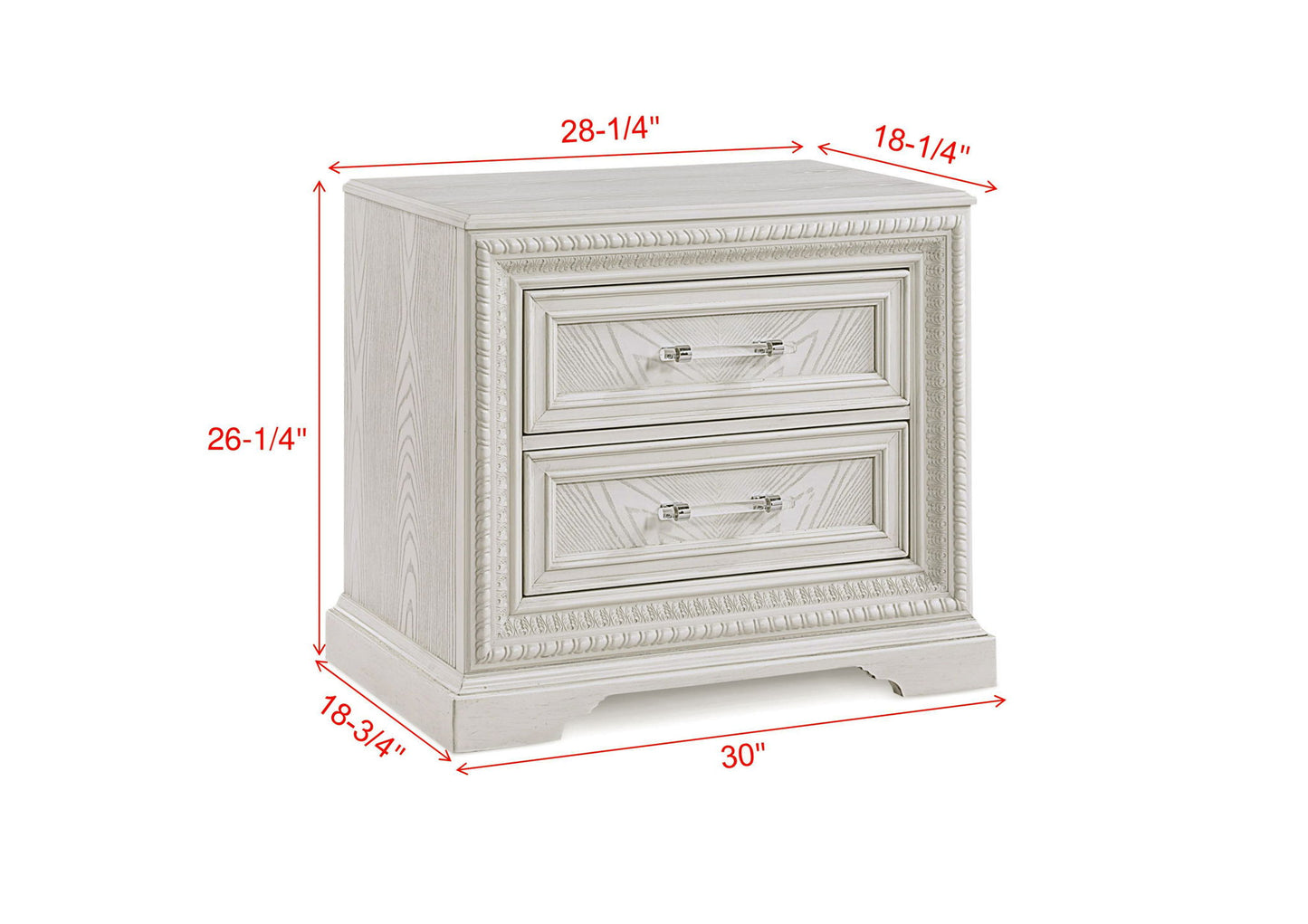 Alexandria - Accent Nightstand - White