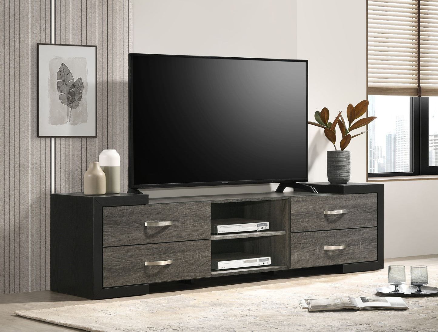 Brant - TV Stand - Dark Gray