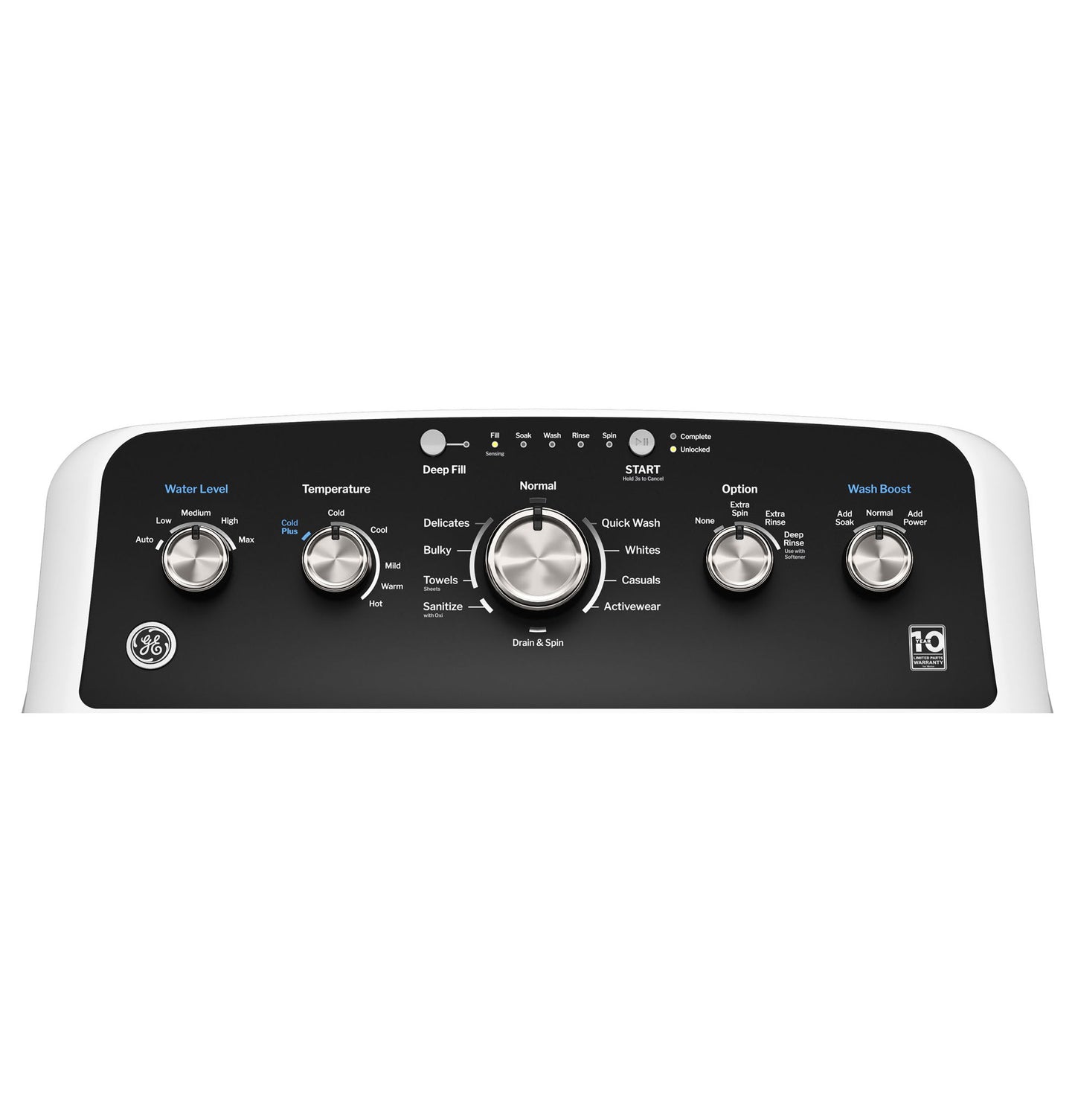 GE 4.5 Cubic Foot Top Load Washer With Wash Boost - White