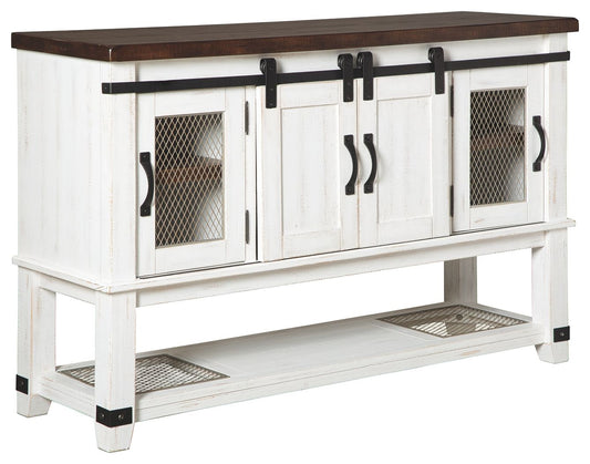 Valebeck - Dining Room Server - White / Brown