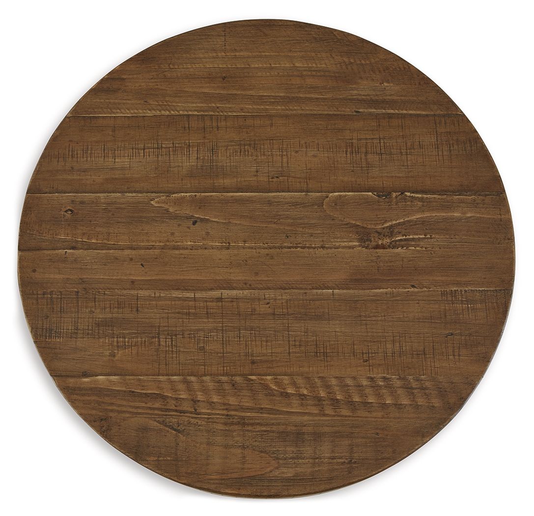 Mackifeld - Round End Table - Warm Brown