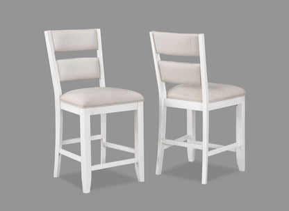 Wendy - Counter Height Chair (Set of 2) - White / Beige