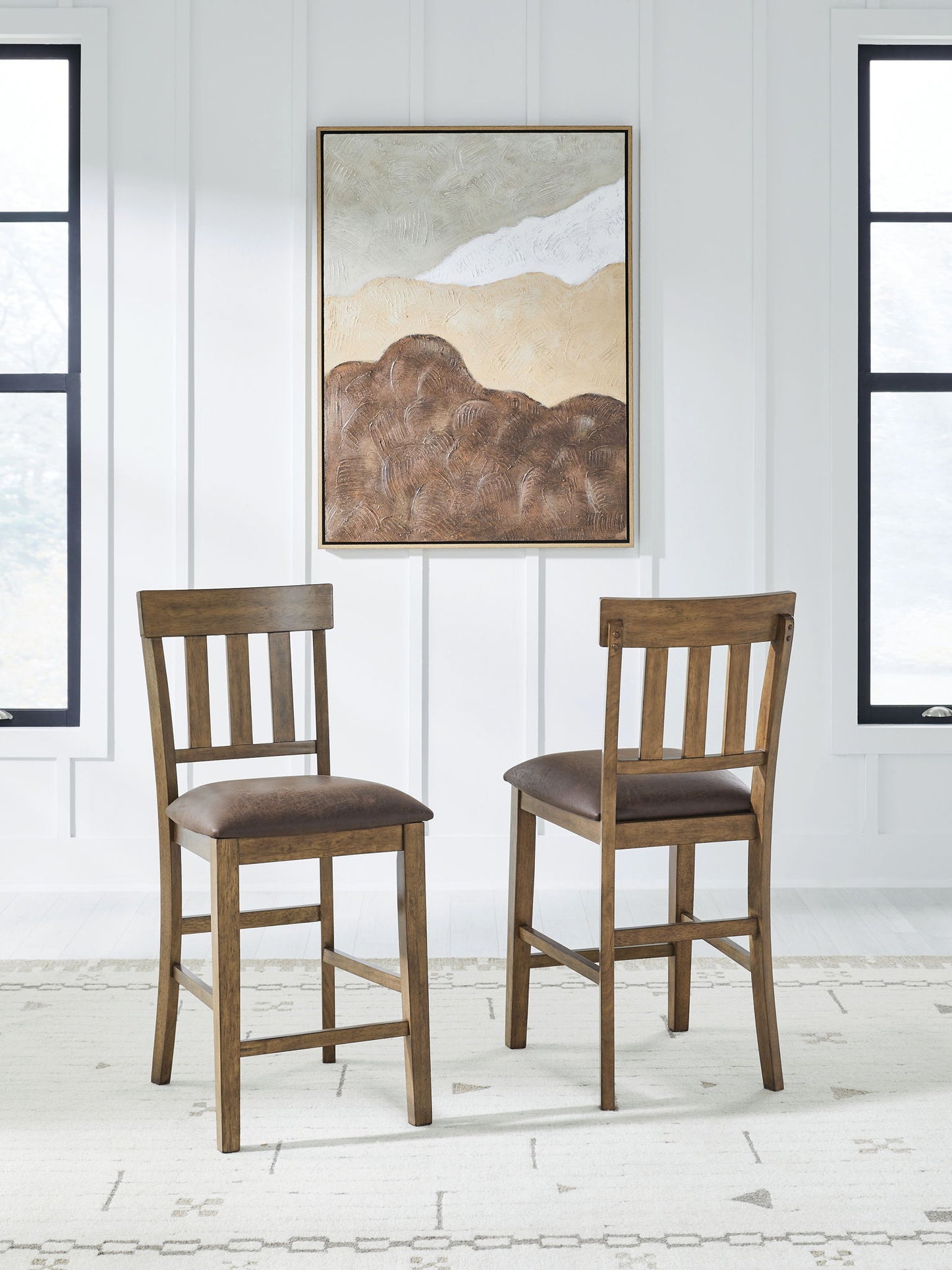 Urbinforte - Upholstered Barstool (Set of 2) - Light Brown