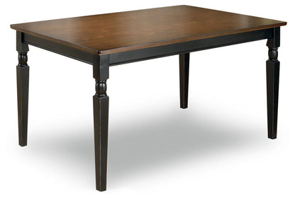 Owingsville - Rectangular Dining Room Table - Black / Brown