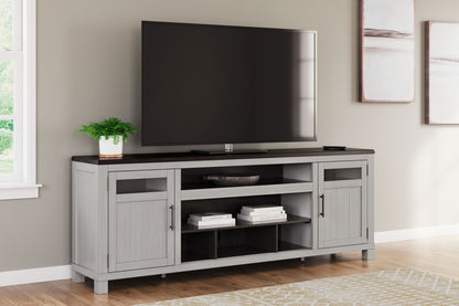 Darborn - XL TV Stand W/Fireplace Option - Gray / Brown
