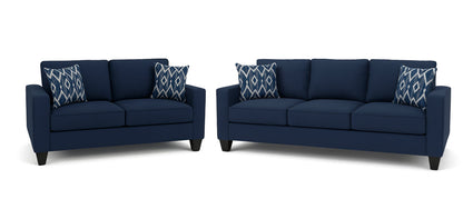 Nixon Blue Sofa & Love Set