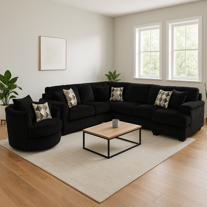 Bliss Black Sectional Set