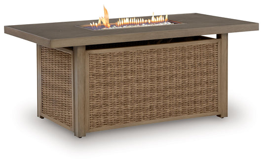 Laguna Heights - Rectangular Fire Pit Table - Beige