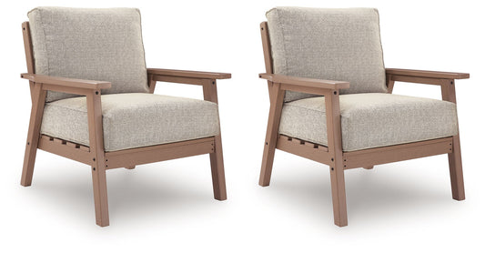 Grover Beach - Lounge Chair With Cushion (Set of 2) - Driftwood