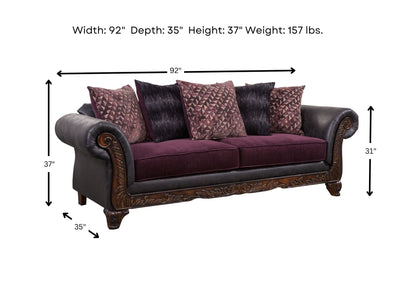 Vex Eggplant Sofa