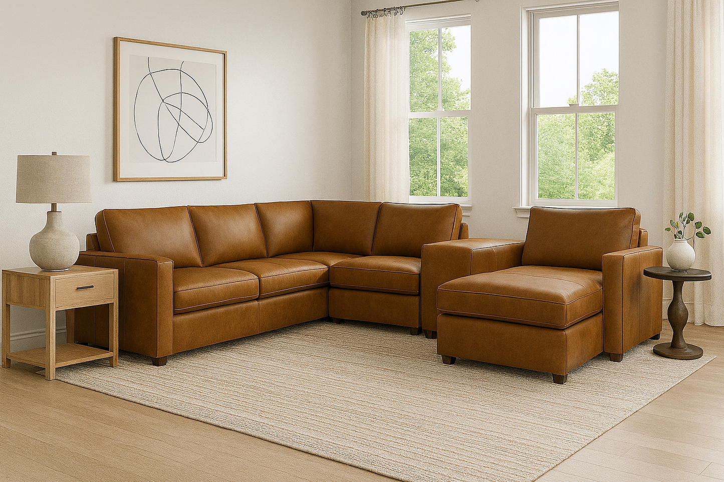 Eternity Caramel Sectional Set