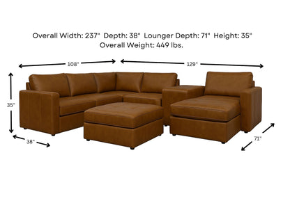 Eternity Caramel Sectional Set