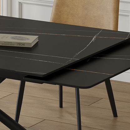Modern Retractable Sintered Stone Dining Table