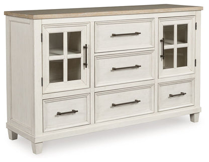 Shaybrock - Dresser - Antique White / Brown