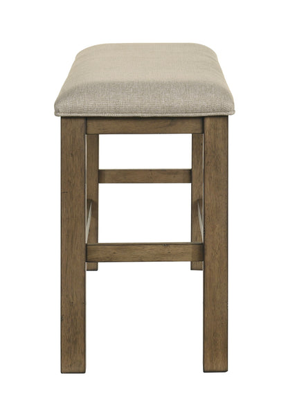 Cockrell - Counter Height Bench - Light Brown / Beige
