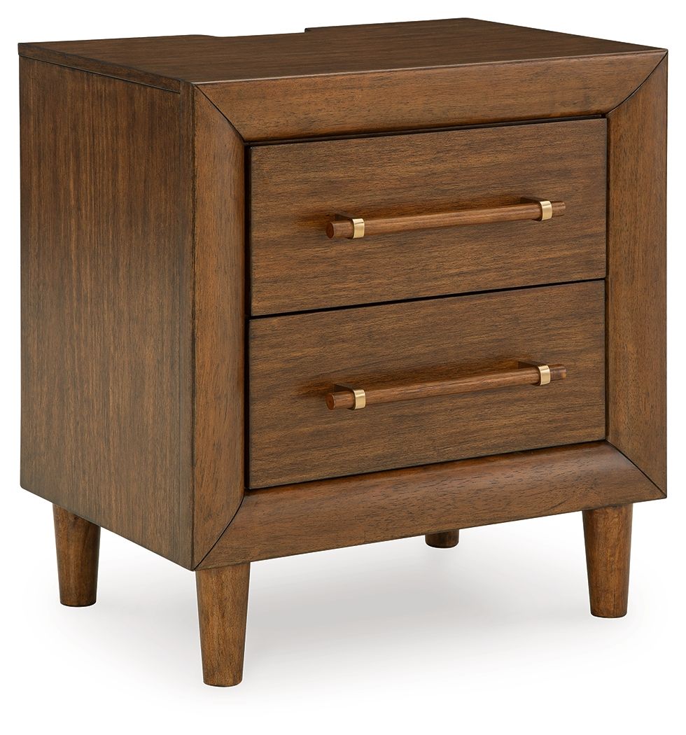 Lyncott - Two Drawer Night Stand - Brown