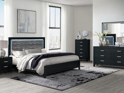 Global Reid - 2 Drawer Nightstand - Black