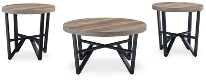 Deanlee - Occasional Table Set (Set of 3) - Grayish Brown / Black