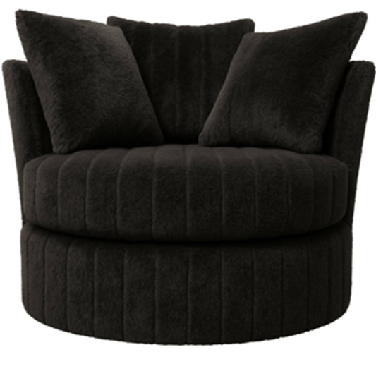 Bliss Black Barrel Chair