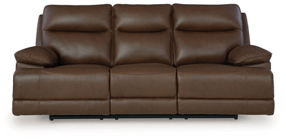 Vonryan - Power Reclining Sofa With Adj Headrest - Tobacco