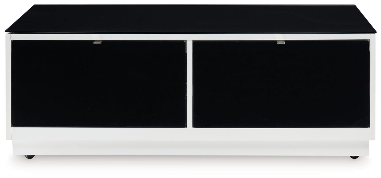Gardoni - Rectangular Cocktail Table - White / Black