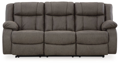 First Base - Reclining Sofa - Gunmetal