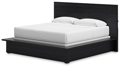 Londer - King Panel Bed - Black