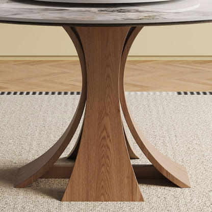 Dining Table With 35" Turntable, Seats 6 - 8 - White