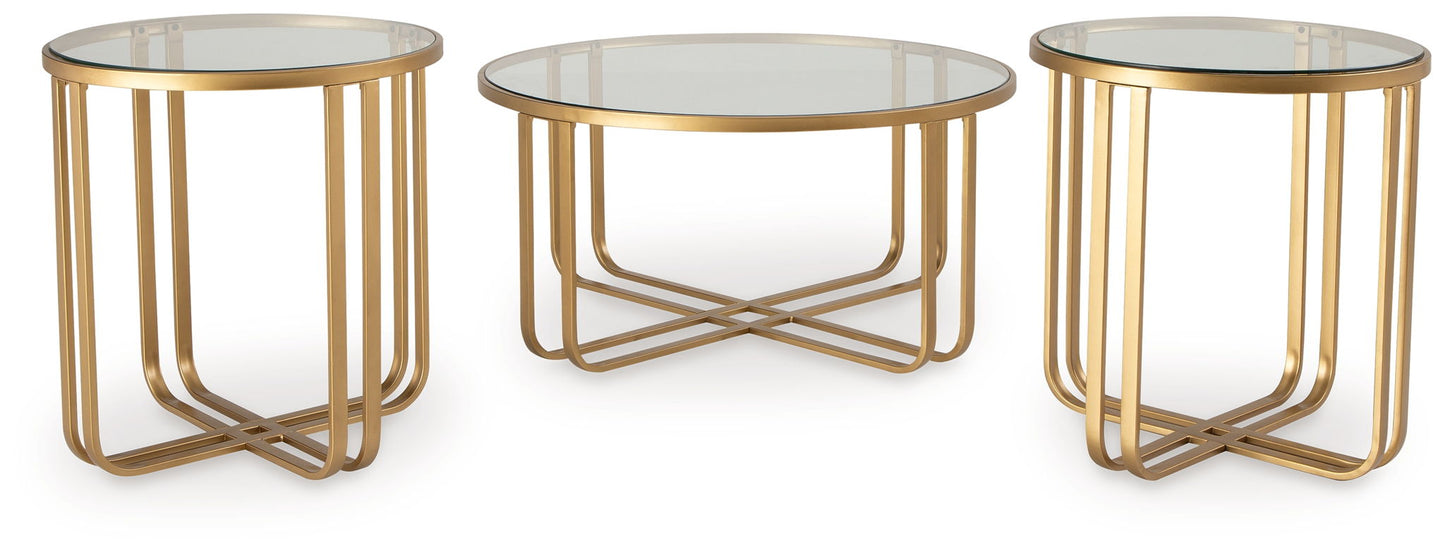 Milloton - Occasional Table Set (Set of 3) - Gold