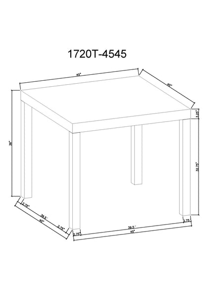 Vega - Faux Marble Counter Height Table - White / Black